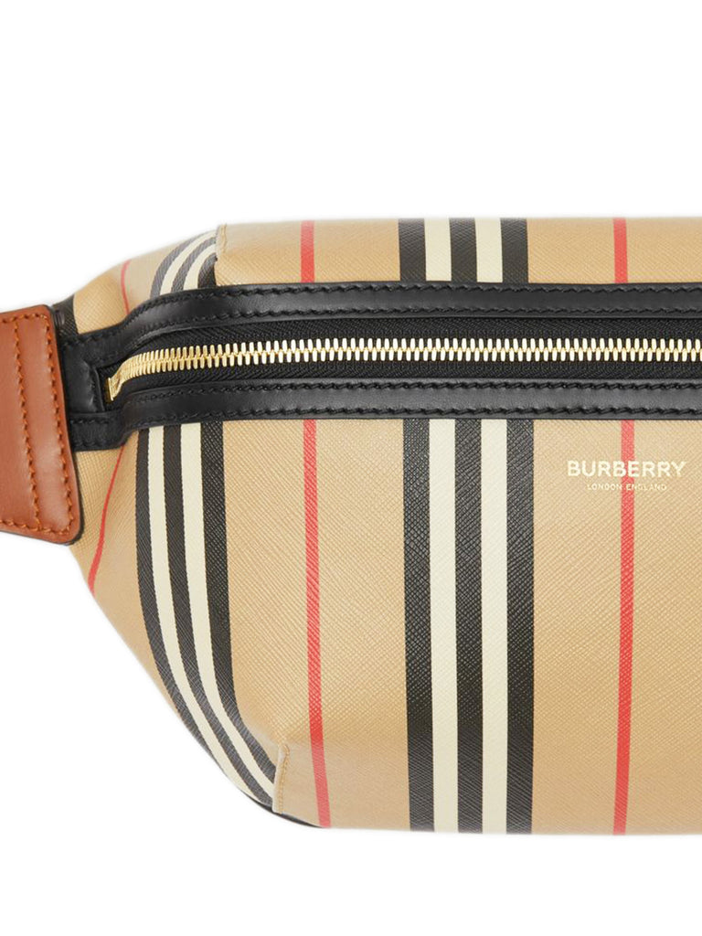 BURBERRY-MEDIUM MONOGRAM STRIPE E-CANVAS BUM BAG 腰包