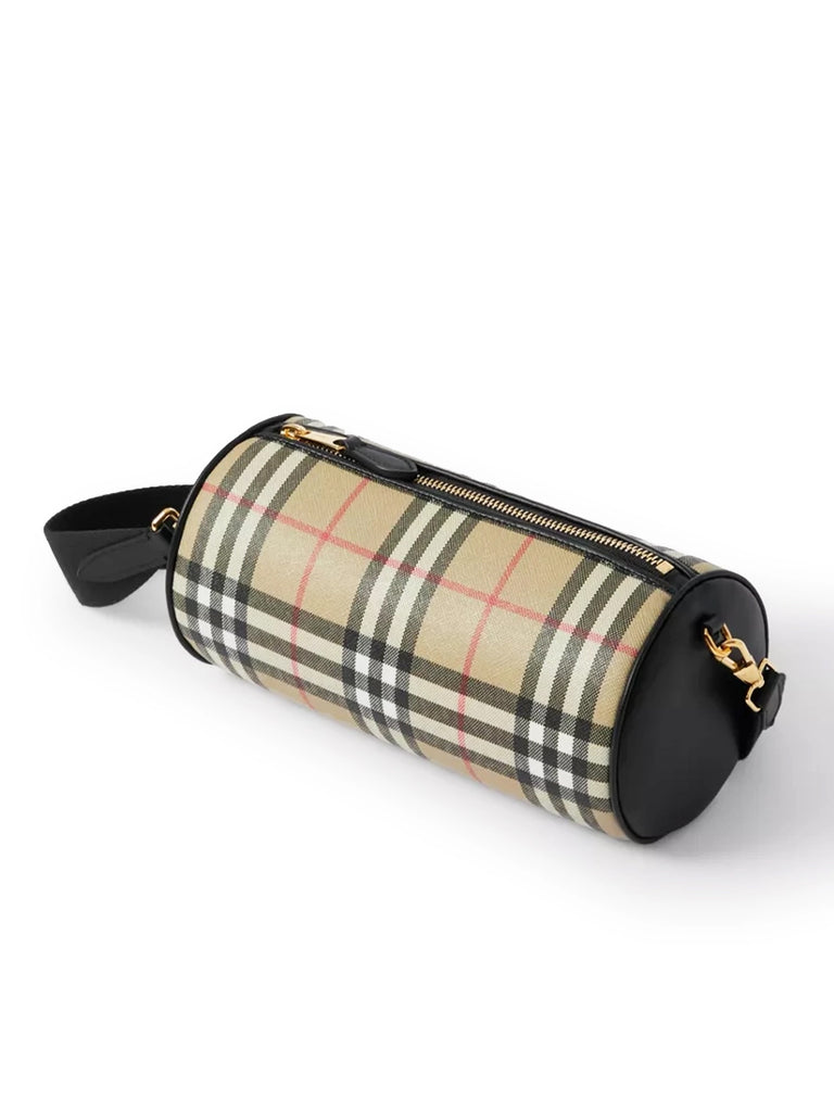 Vintage Check Barrel Bag