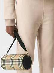 Vintage Check Barrel Bag