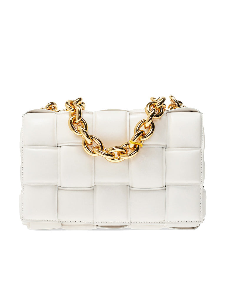Bottega Veneta Chain Cassette in White - Main Image
