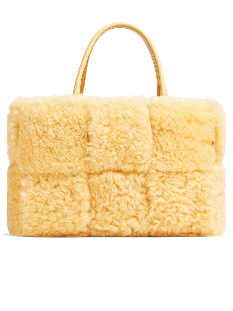 Small Arco Tote Bag in Teddy Shearling