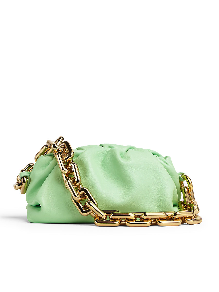 Bottega Veneta Teen Chain Pouch in Wasabi | Cosette