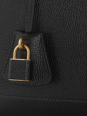 Medium Cabas de France Bag in Grained Calfskin Black