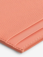 CELINE | Card Holder in Grained Calfskin Terracotta in Three Flat Pockets
