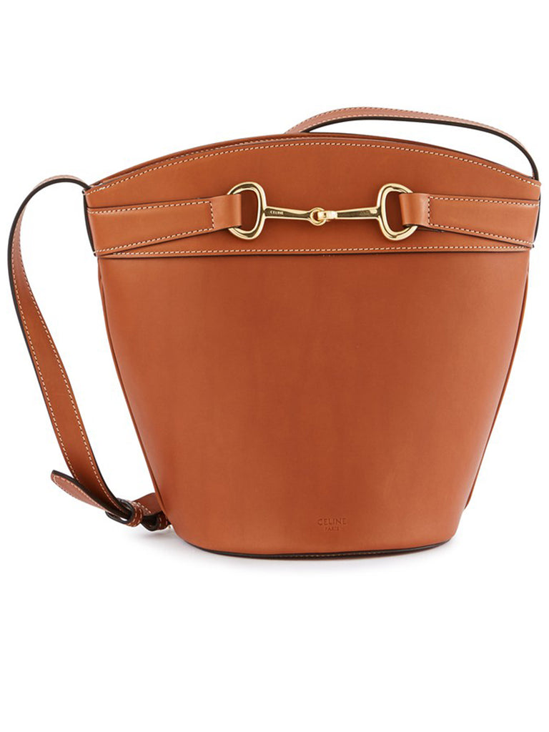 Crecy Bucket Bag in Tan Natural Calfskin
