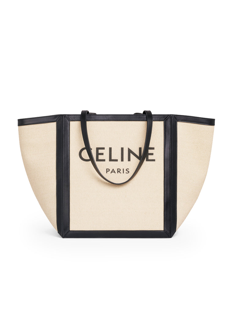 CELINE Bag | Large Square in Textile with Celine Print & Calfskin