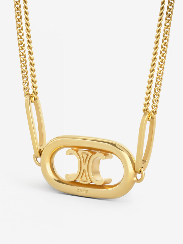 Celine Maillon Triomphe Necklace in Gold Brass | Cosette