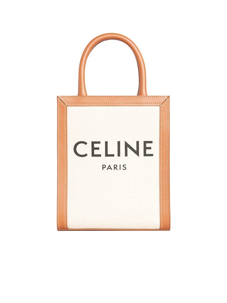 Mini Vertical Cabas Celine in Textile with Celine Print and 