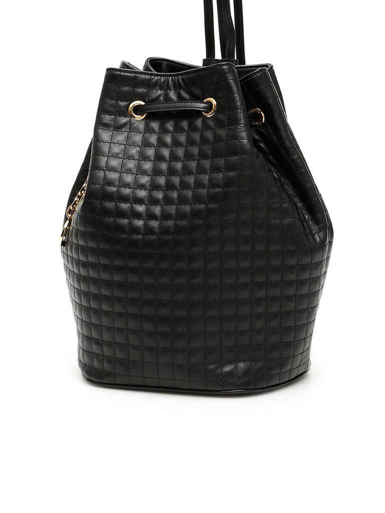 Small Backpack in Black Quilted Calfskin
