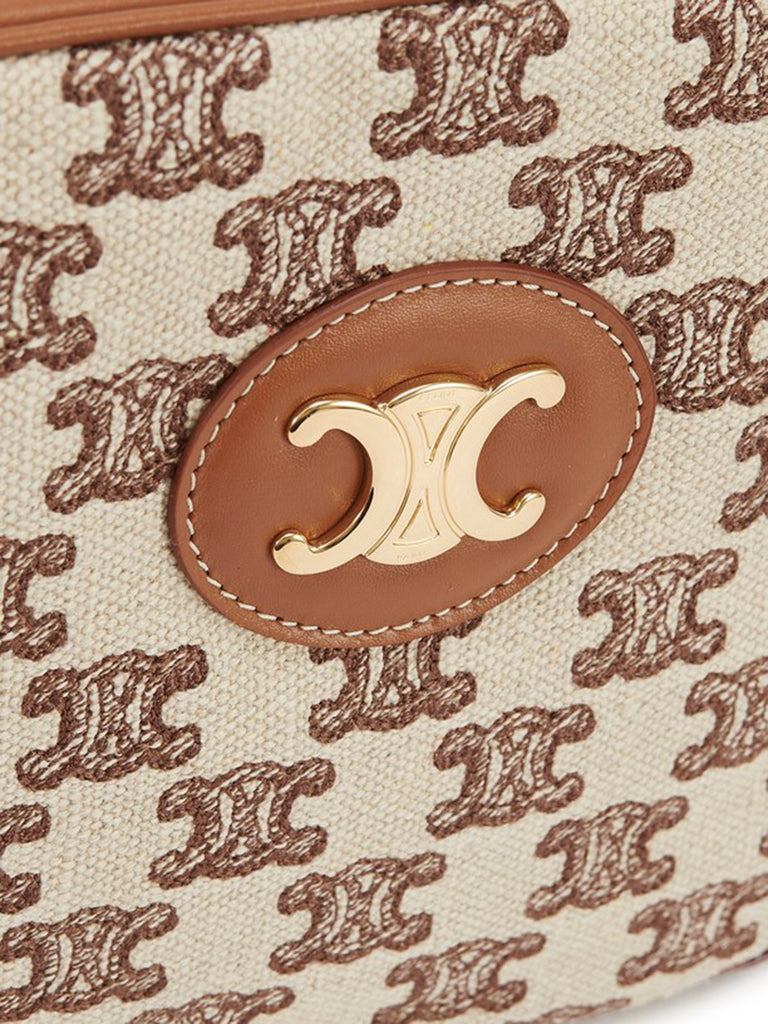 CELINE Handbags | Camera Bag in Textile with Triomphe Embroidery