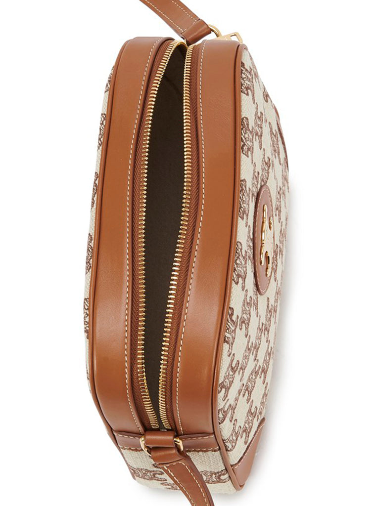 CELINE Bag Australia | Camera Bag in Textile with Triomphe Embroidery