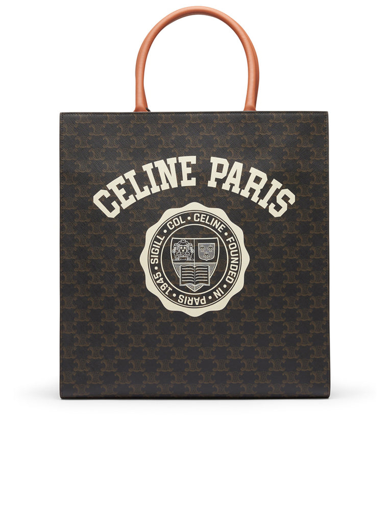 Vertical Cabas in Triomphe Canvas with Celine Print