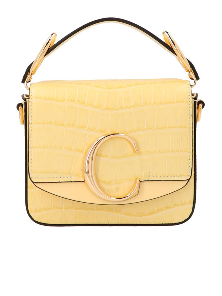Mini Chloe C Bag in Light Yellow