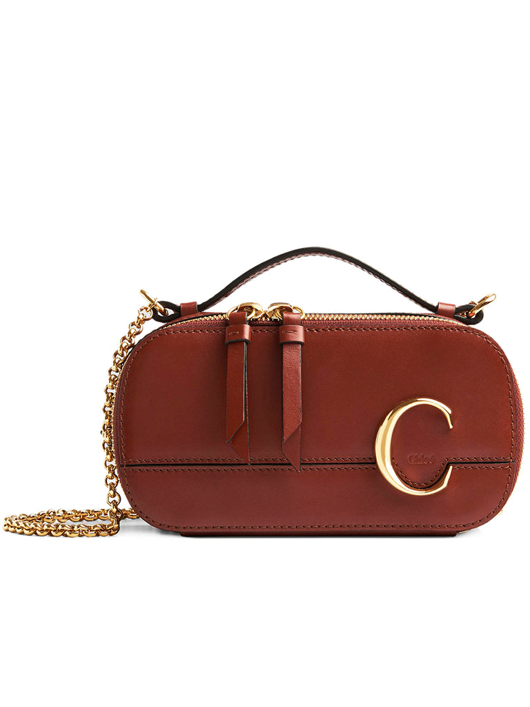 Chloé C Mini Vanity Bag in Sepia Brown