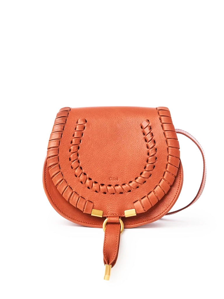 Marcie Small Saddle Bag in Henna Orange