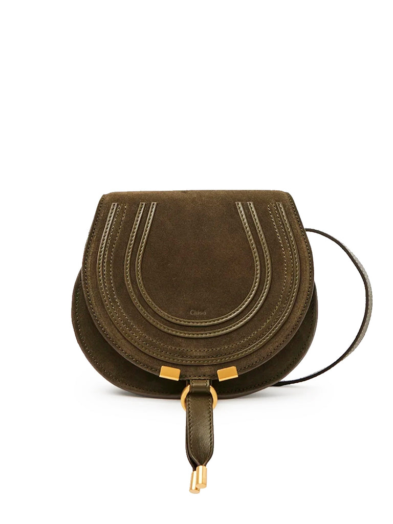 Small Marcie Saddle Bag in Deep Olive