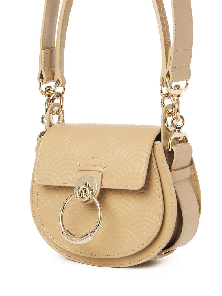 Chloe Small Tess Bag in Embossed Scallops on Shiny Calfskin COSETTE