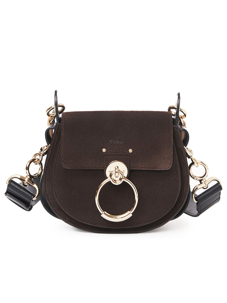 Small Tess Bag in Shiny & Suede Calfskin