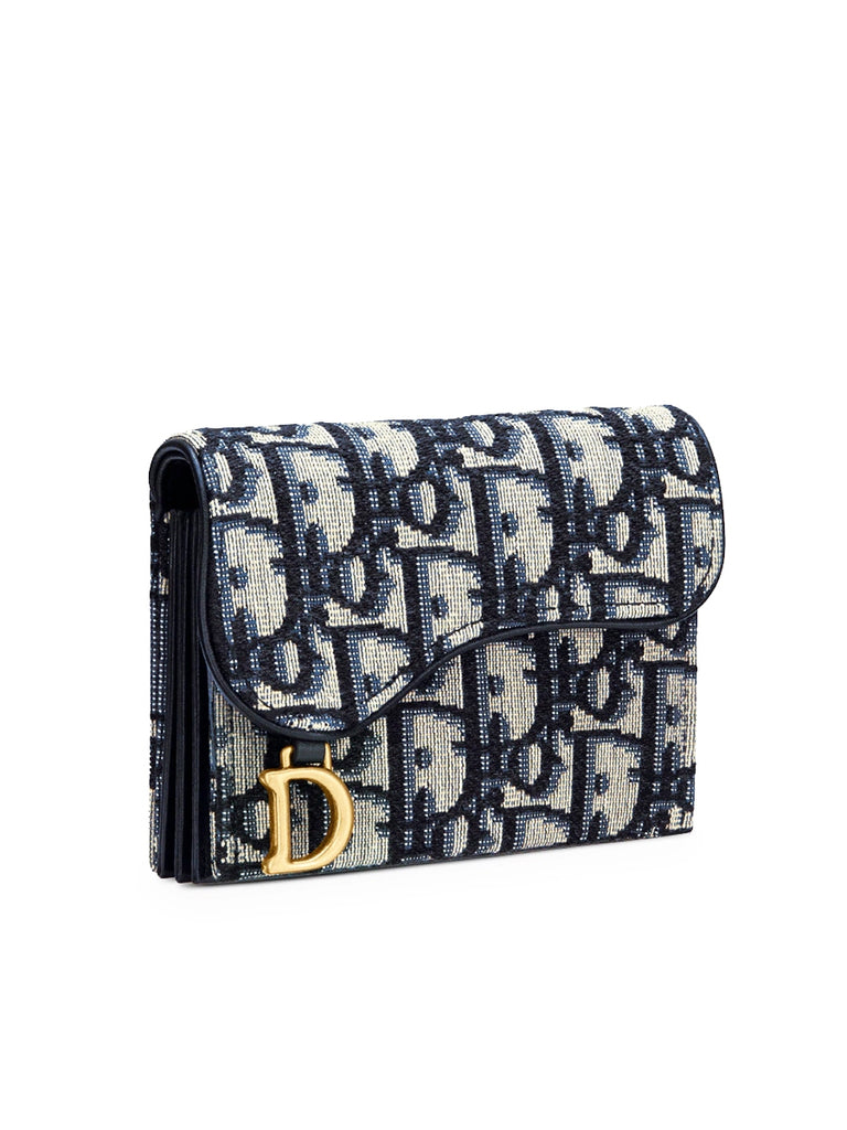Authentic Dior Dior Saddle Gusset Card Holder Saddle Gusset Card