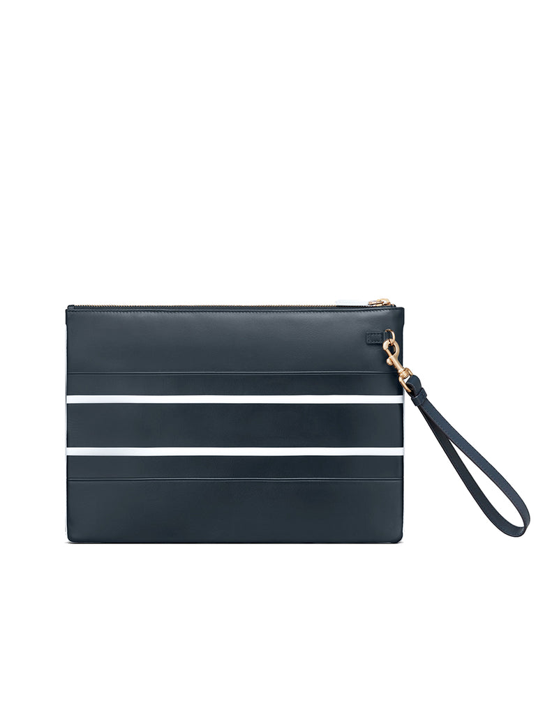Christian Dior Vibe Pochette Clutch Bag Leather Blue 20661788