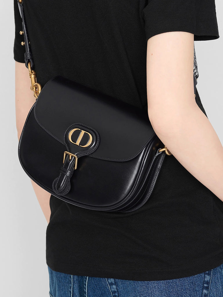 Dior Medium Dior Bobby Bag in Black Box Calfskin | Cosette