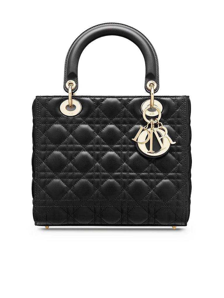 Medium Lady Dior Bag in Black Cannage Lambskin