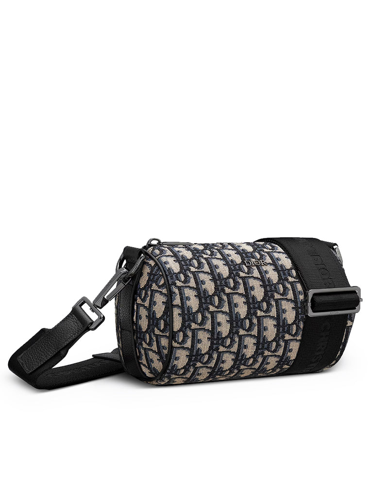 Roller Messenger Bag Beige and Black Dior Oblique Jacquard  DIOR GB