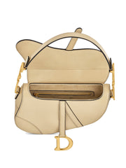 Saddle Bag in Beige Shiny Goatskin