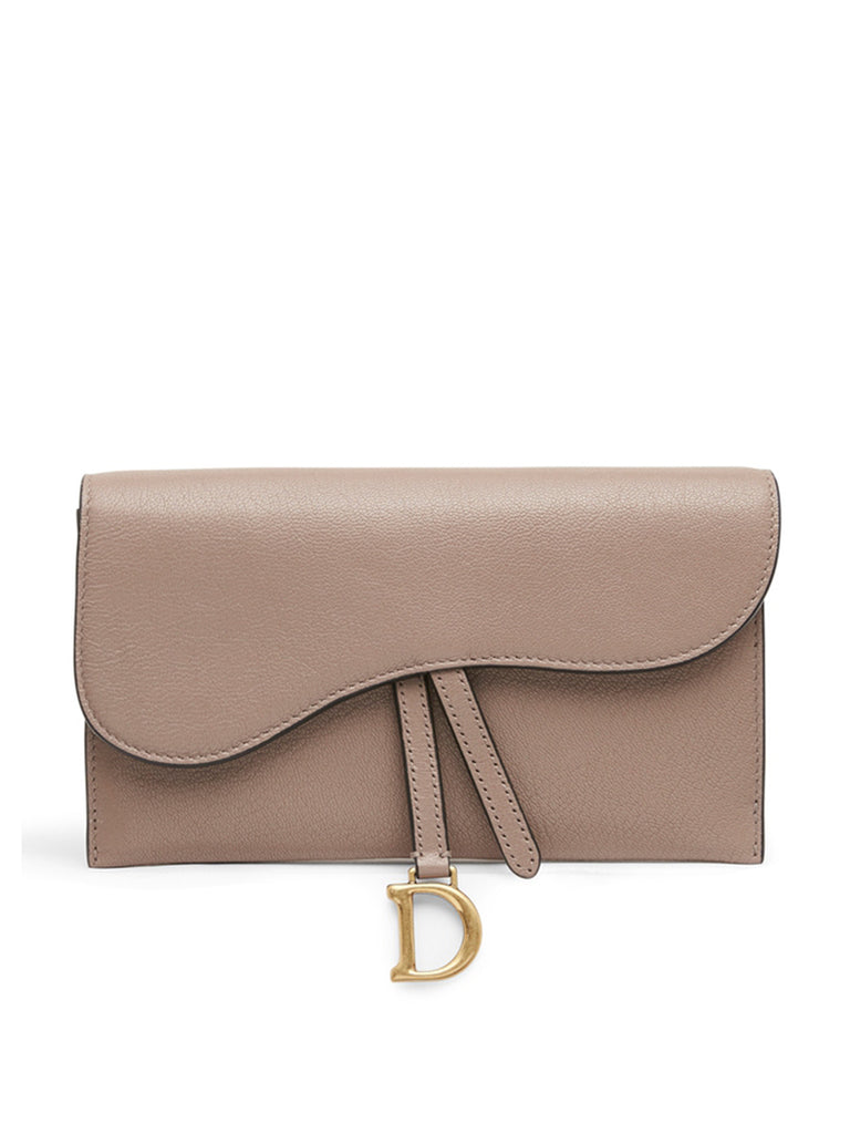 Saddle Wallet in Warm Taupe