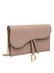 Saddle Wallet in Warm Taupe