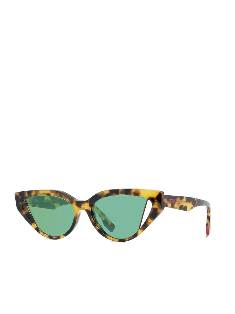 CELINE | Cat Eye Sunglasses Havana & Green 