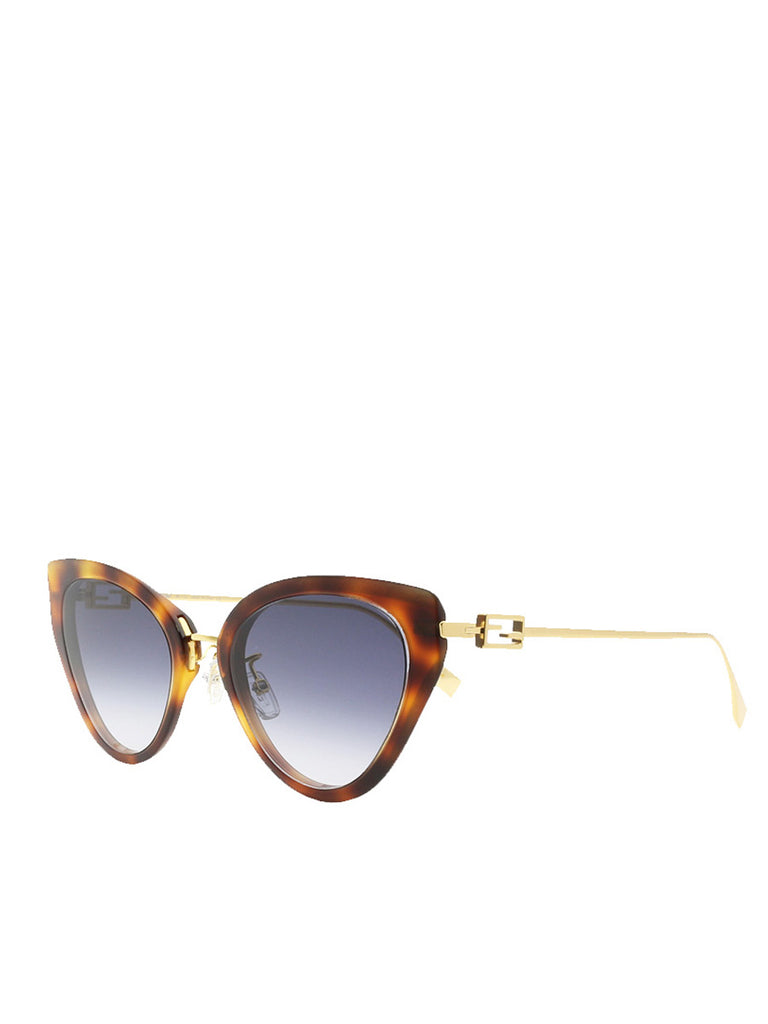 Cat Eye Sunglasses Havana & Brown FE40014U