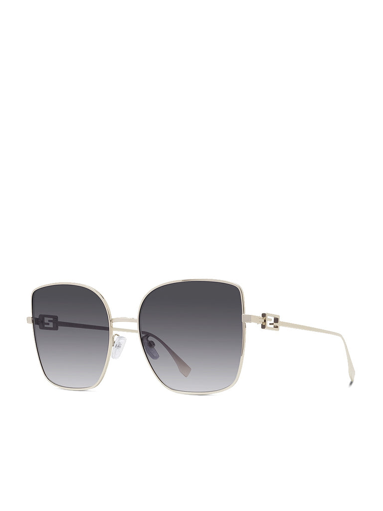 Oversized Sunglasses Silver & Grey FE40013U