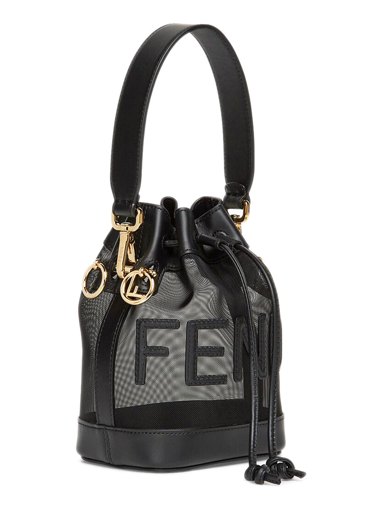 Fendi Mon Tresor Black Leather and Mesh Mini bag Cosette