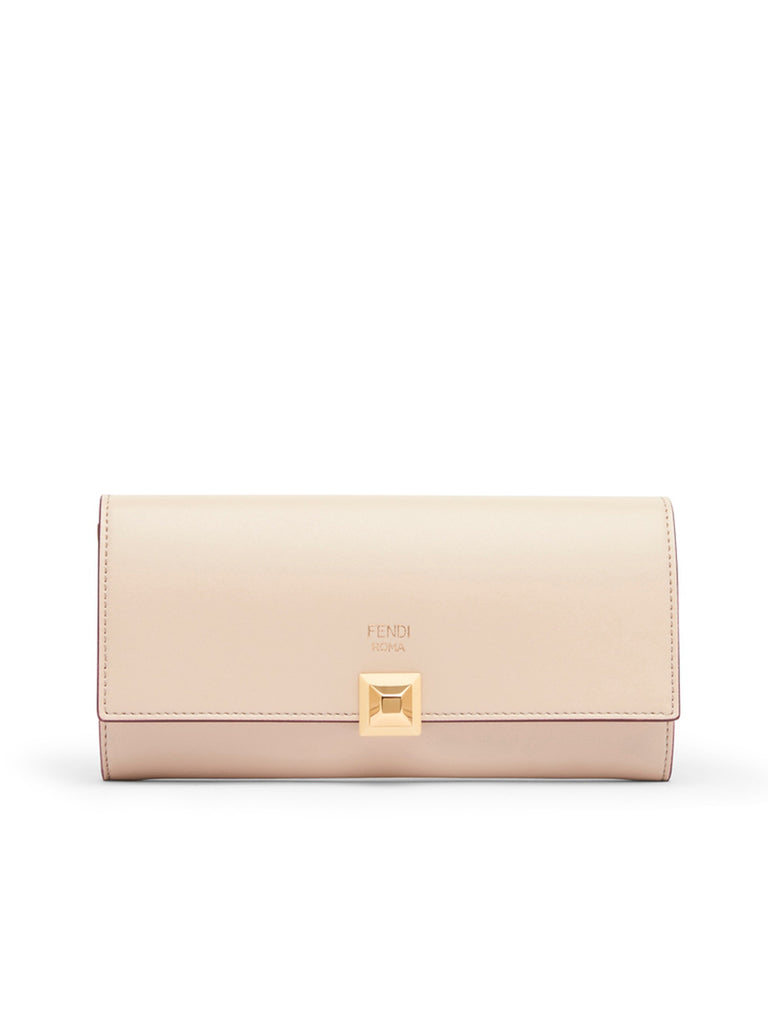 Rainbow Continental Wallet in Light Pink