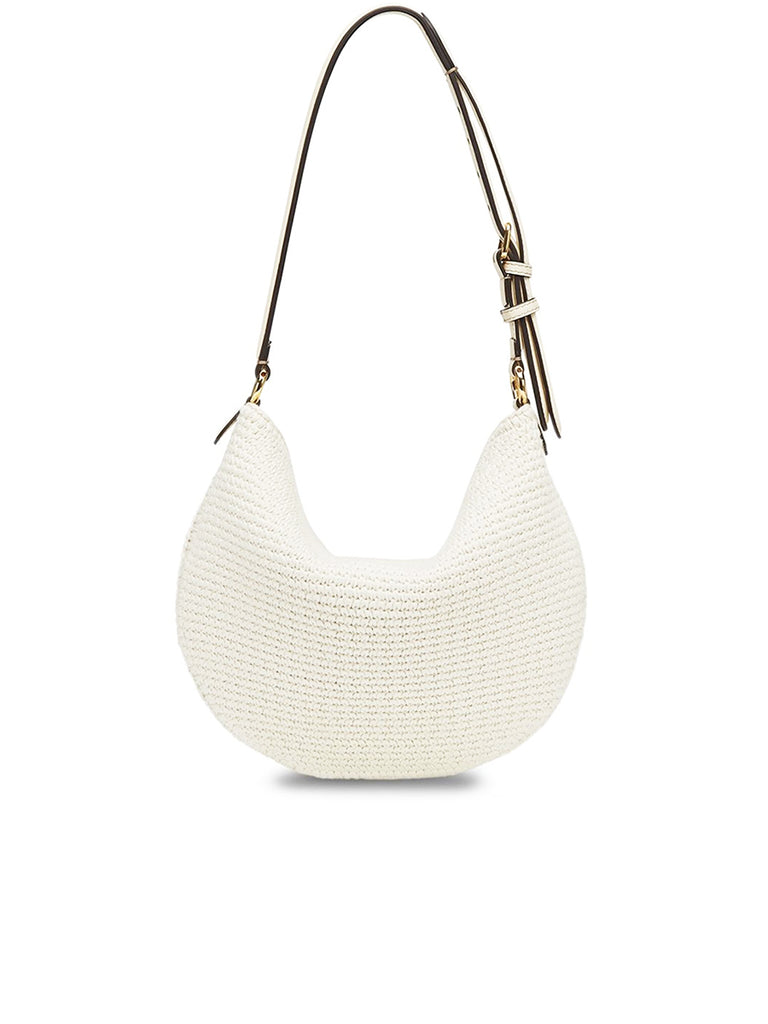 Fendi Small Croissant Hobo Bag in White Cotton | Cosette