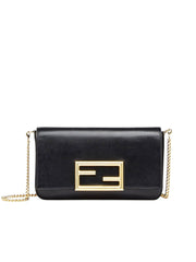 Wallet on Chain with Pouches in Black