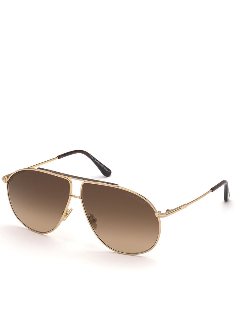 Pilot Sunglasses Rose Gold & Brown Riley FT0825