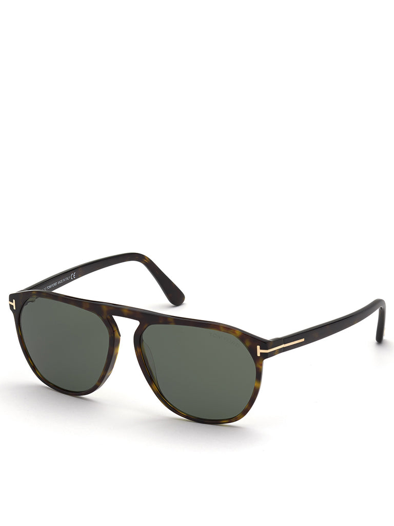 Pilot Sunglasses Dark Havana & Green Jasper FT0835
