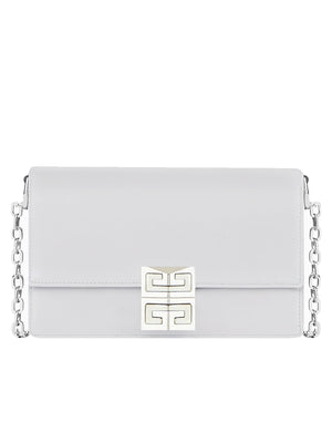 Small 4G Bag in Box Leather with Chain Cloud Grey