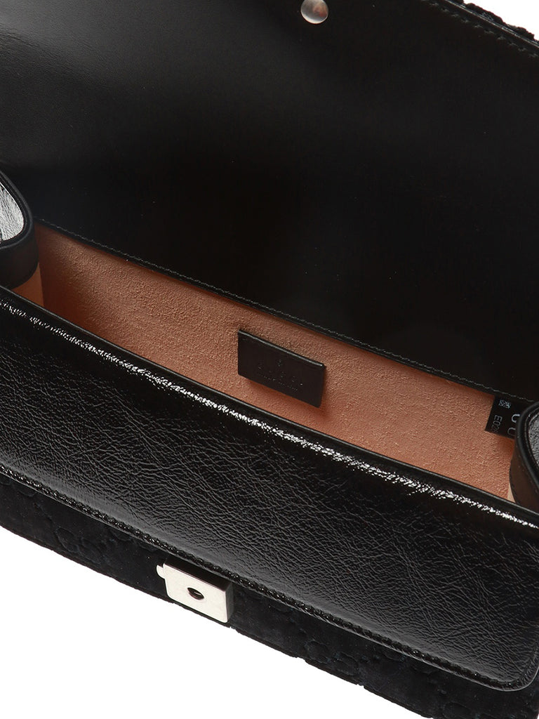 Dionysus GG Velvet Black Small Shoulder Bag