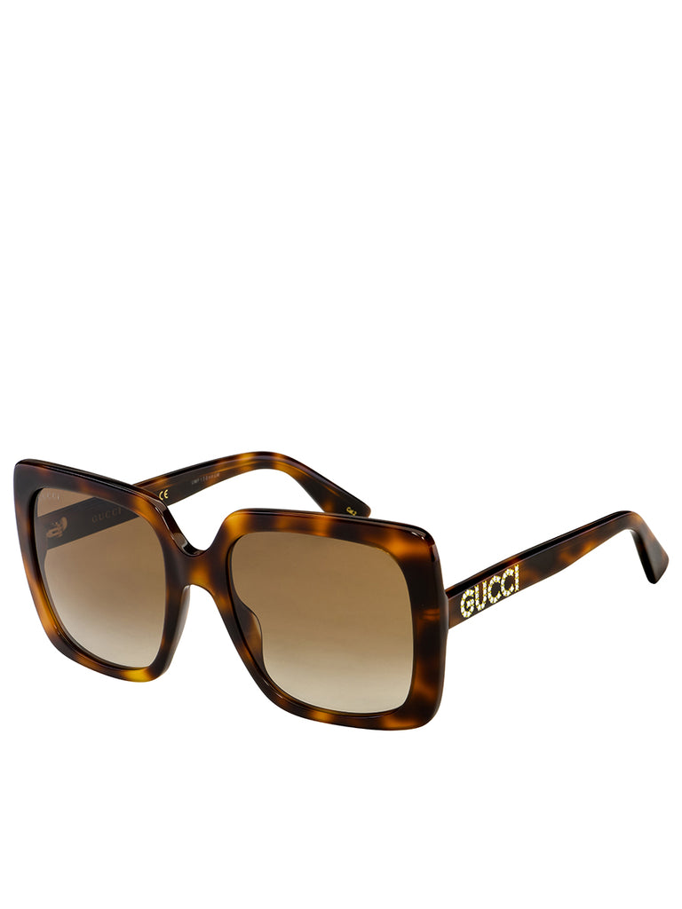 Rectangle Sunglasses Havana GG0418S