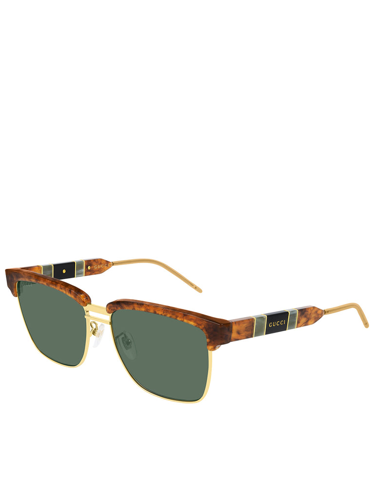 Rectangle Sunglasses Havana & Green GG0603S