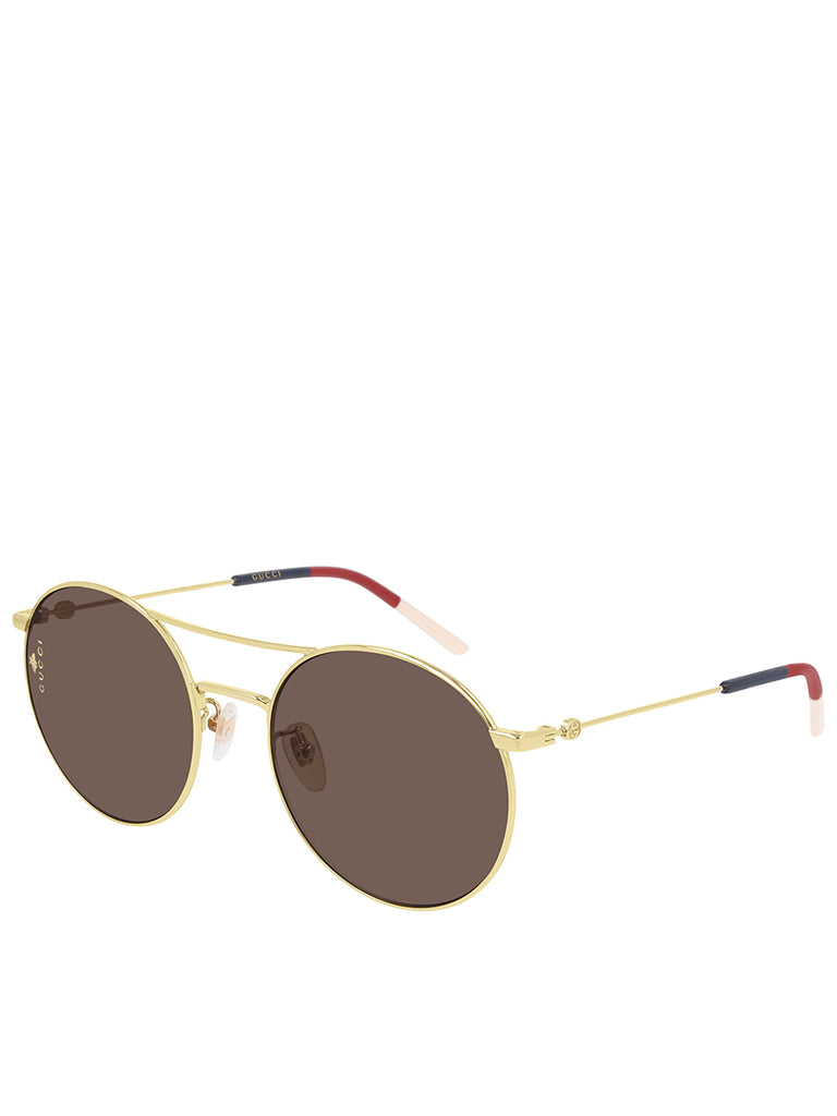 Round Sunglasses Gold & Brown GG0680S
