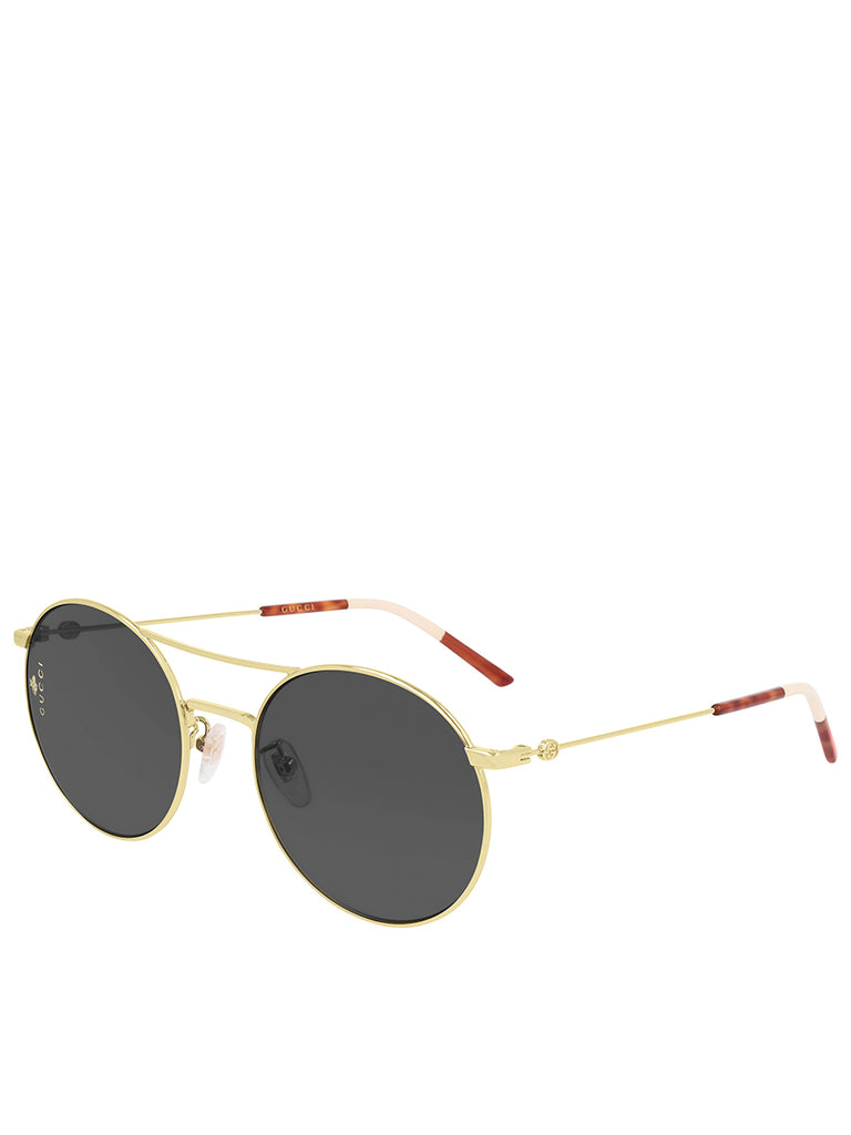 Round Sunglasses Gold & Grey GG0680S