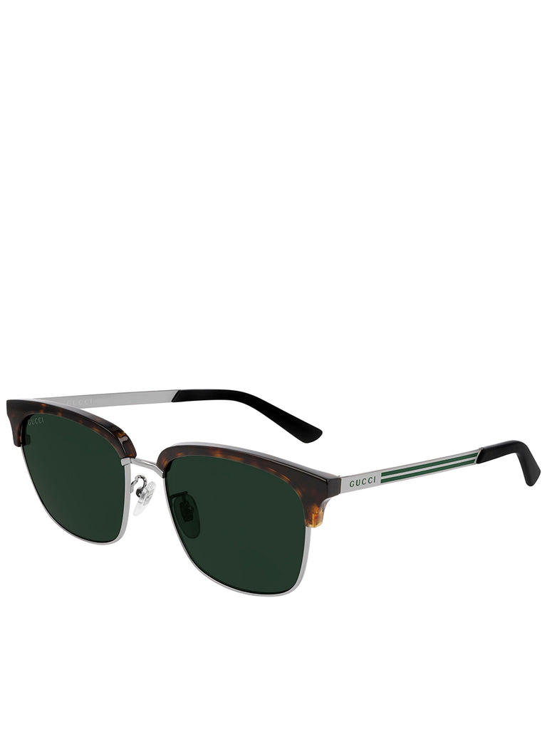 Square Sunglasses Havana & Green GG0697S