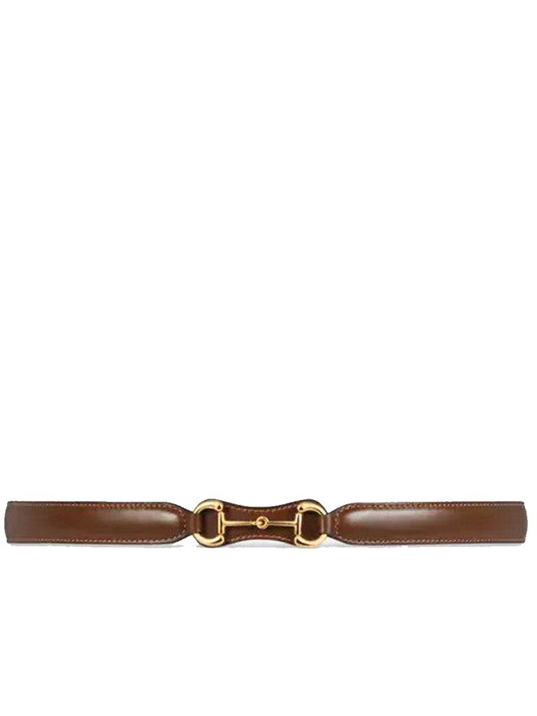 Leather Belt with Horsebit