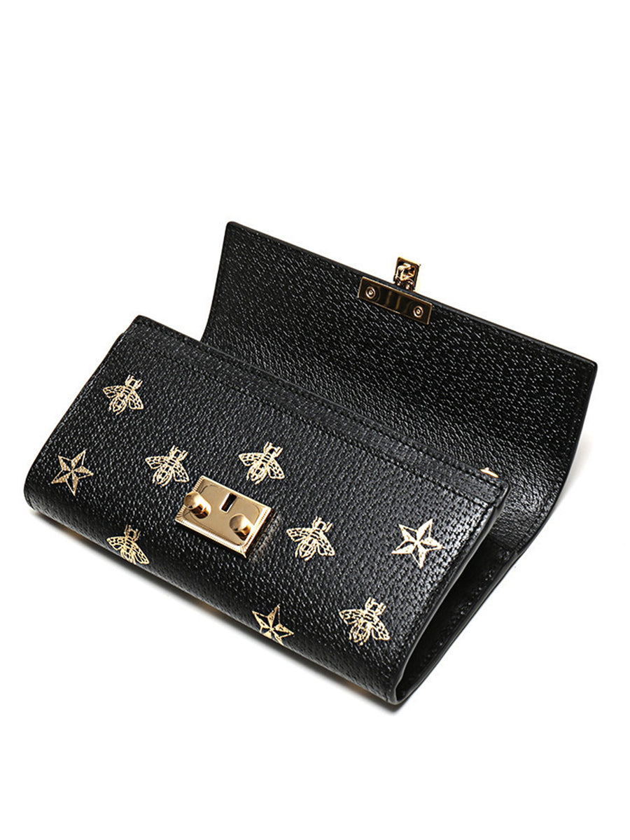 Padlock Continental Bees Wallet on Chain COSETTE