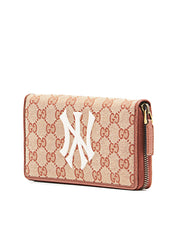 GG Zip Around Wallet Yankees in Brown