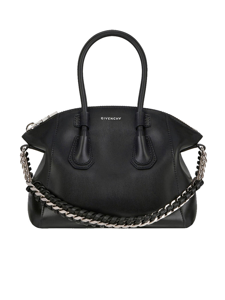 Mini Antigona Sport Bag in Leather with Chain